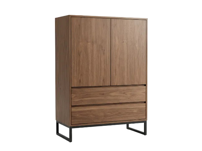 Modern Wooden Wardrobe with Drawers