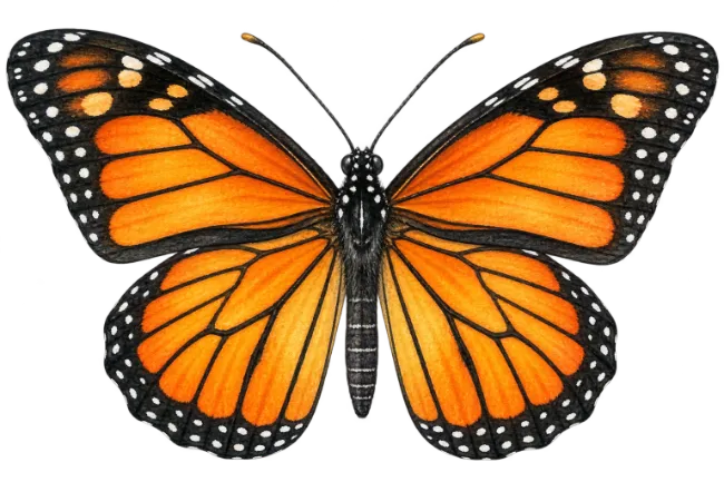 Monarch Butterfly Insect Illustration