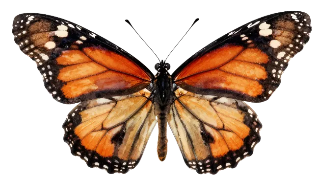 Monarch Butterfly Open Wings