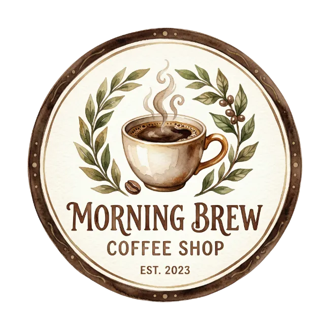 Morning Brew Coffee Shop Logo