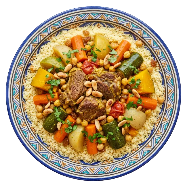 Moroccan Lamb Couscous with Vegetables