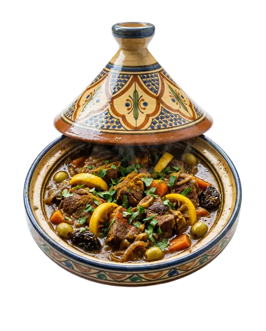 Moroccan Tagine Stew with Meat and Olives