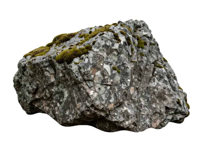 Moss Covered Grey Rock