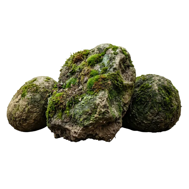 Moss Covered Rocks and Stones