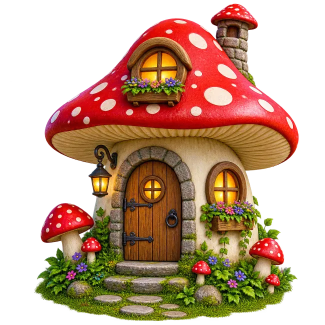 Mushroom House Fairy Tale Cottage