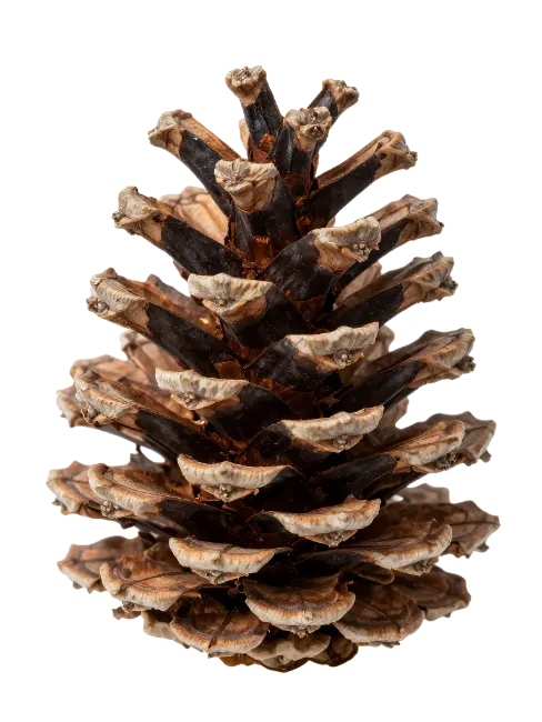 Natural Dry Pine Cone Isolated