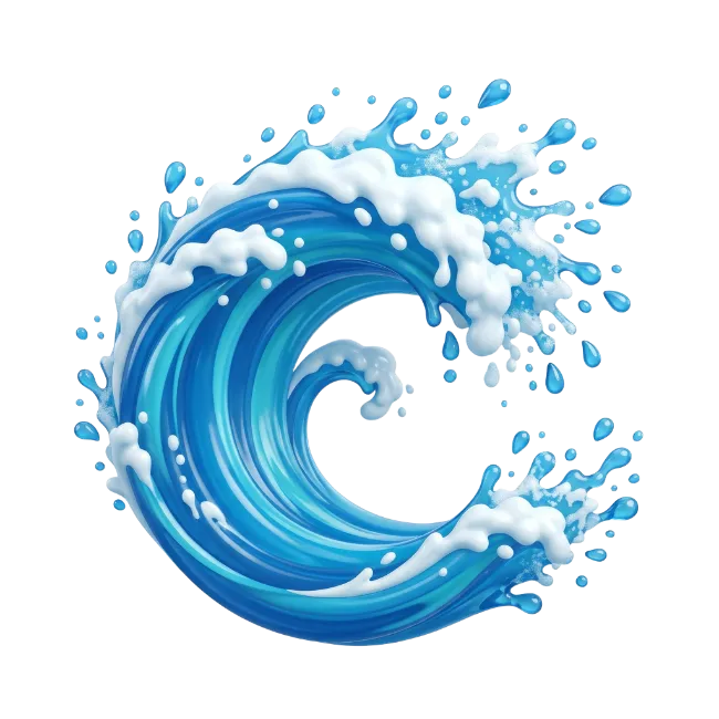 Ocean Wave Splashing Water