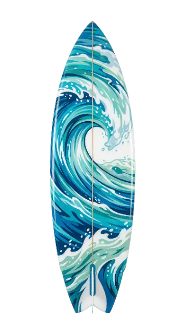 Ocean Wave Surfboard Design
