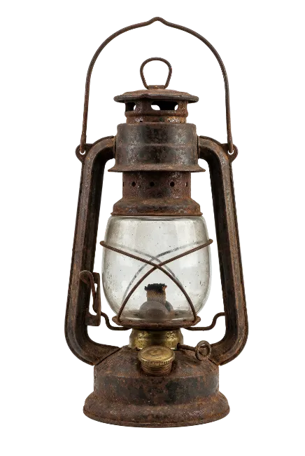Old Rusted Kerosene Lantern