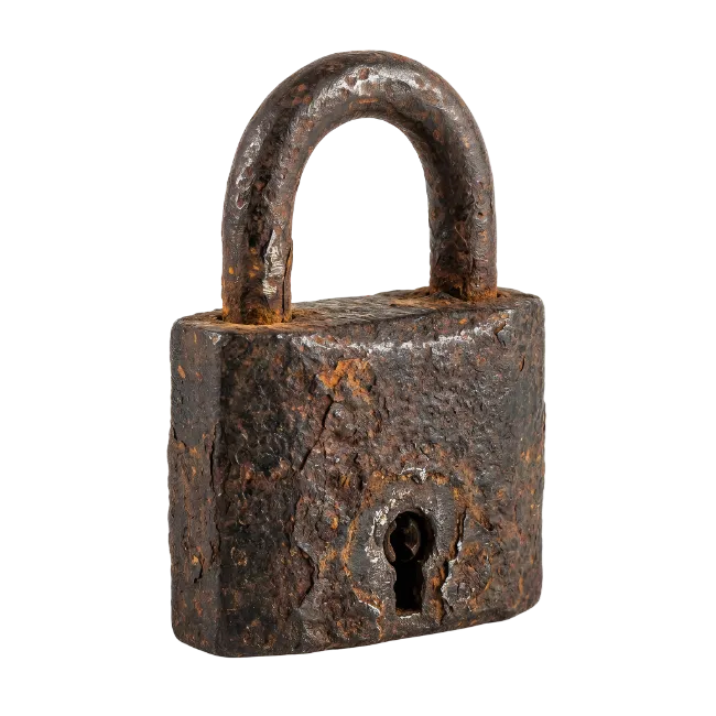 Old Rusted Metal Padlock