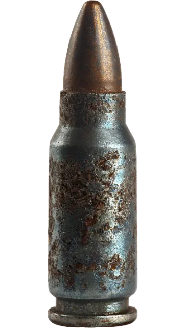 Old Rusted Rifle Bullet