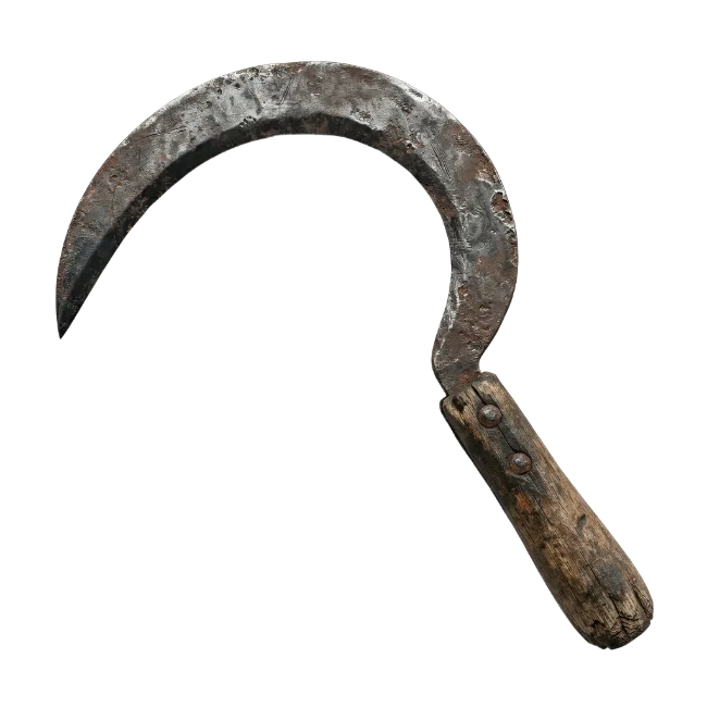 Old Rusty Agricultural Sickle Tool