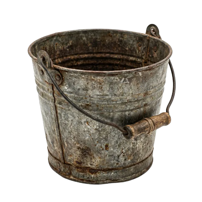 Old Rusty Metal Bucket