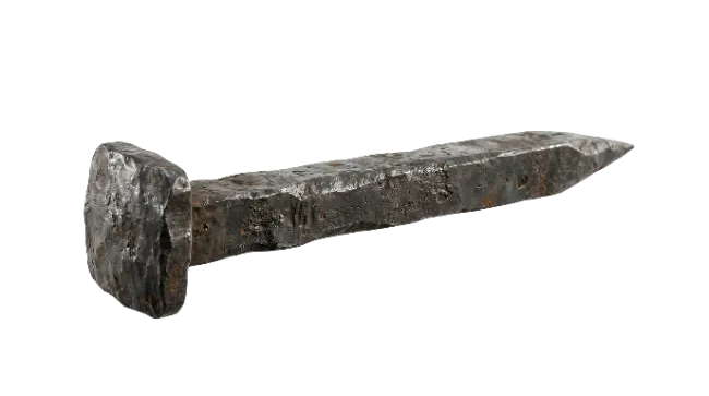 Old Rusty Metal Square Nail