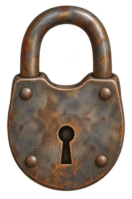 Old Rusty Padlock Security Lock