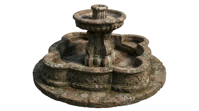 Old Stone Garden Fountain