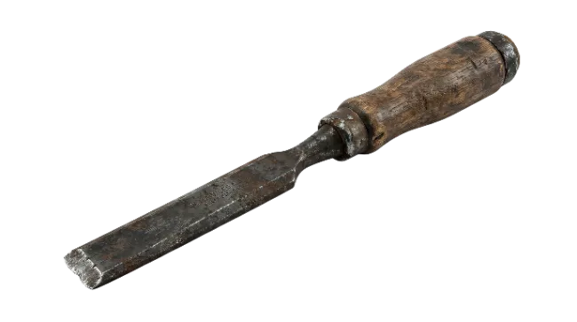 Old Vintage Wood Chisel Tool