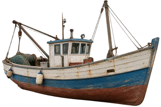 Old Wooden Fishing Boat