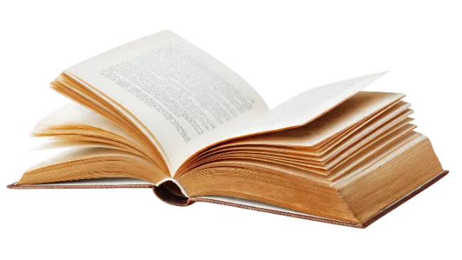 Open Book with Pages Turning