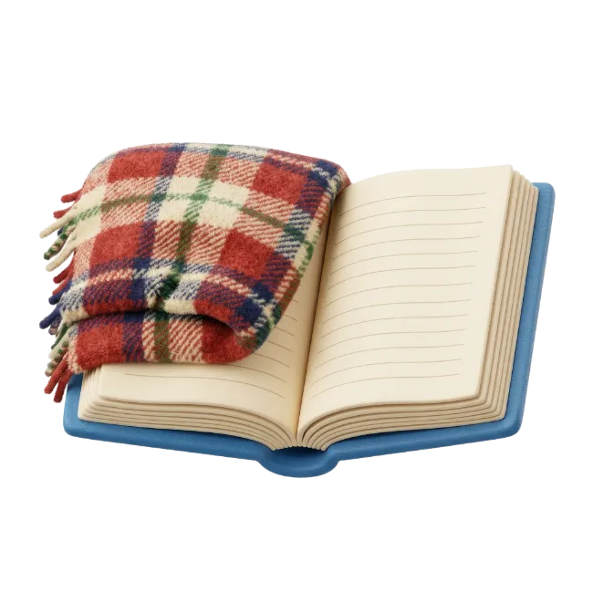Open Book with Warm Blanket
