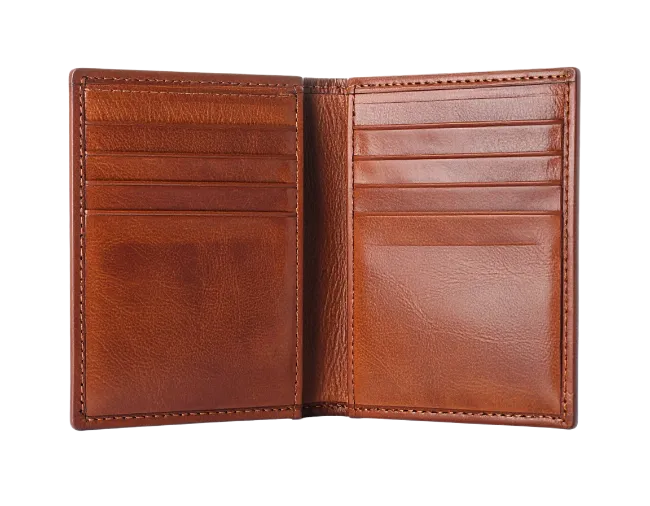 Open Brown Leather Wallet