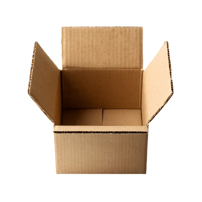 Open Cardboard Box Isolated