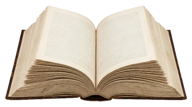Open vintage book with aged pages