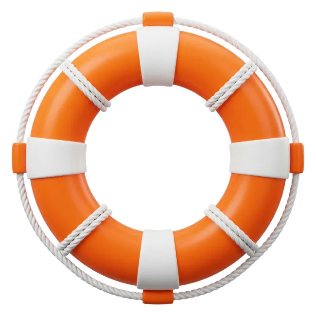 Orange and White Lifebuoy Ring