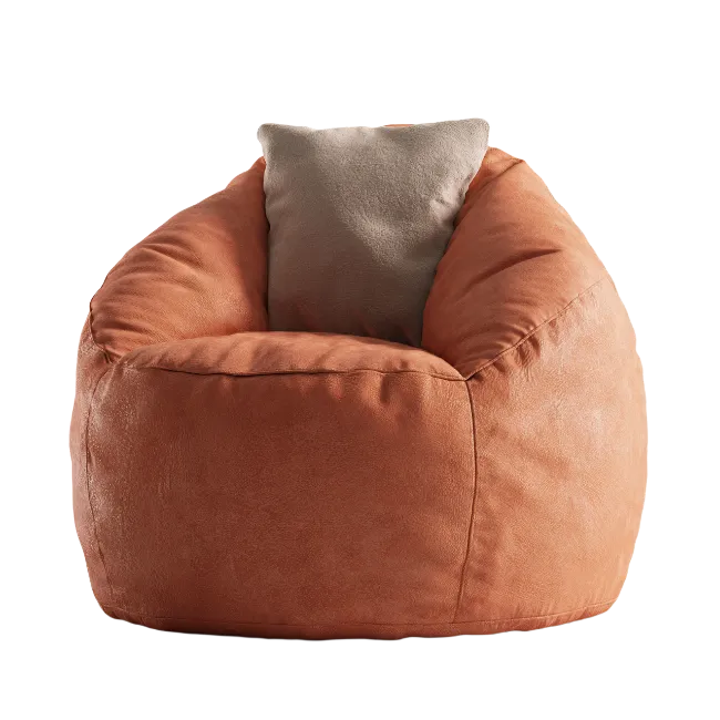 Orange Bean Bag Chair with Pillow