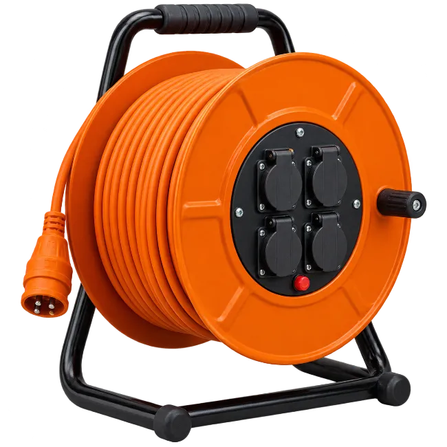 Orange Heavy Duty Electric Cable Reel