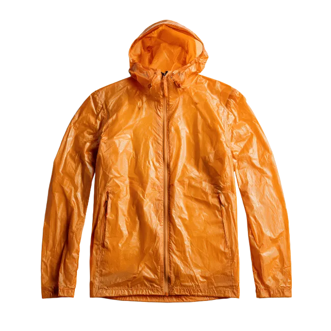 Orange Hooded Windbreaker Jacket