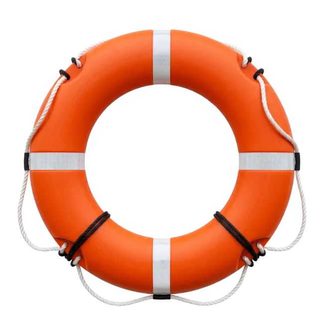 Orange Life Ring Safety Preserver