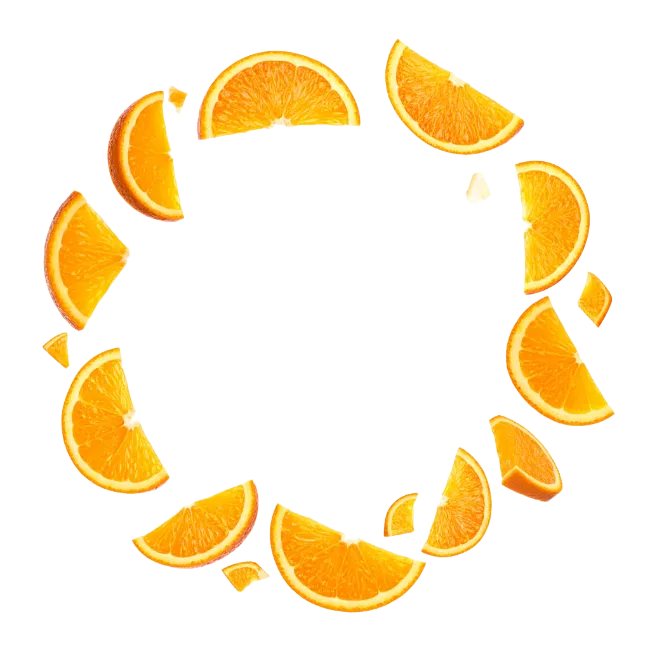 Orange Slices Circular Frame