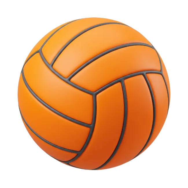 Orange Volleyball Ball Render