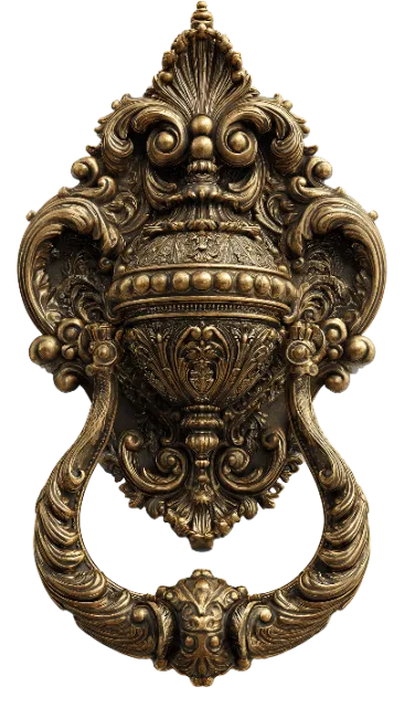 Ornate Antique Brass Door Knocker