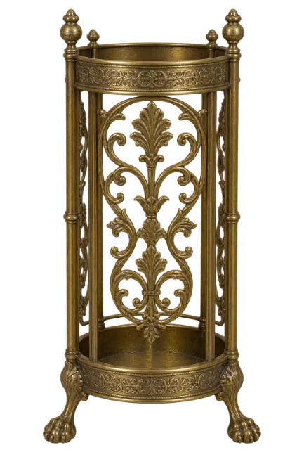 Ornate Antique Brass Umbrella Stand