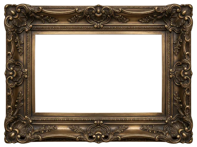 Ornate Antique Bronze Picture Frame