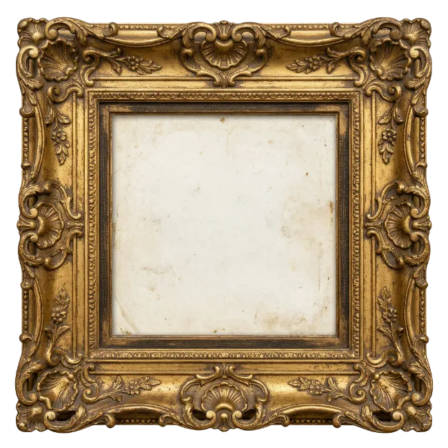 Ornate Antique Gold Picture Frame