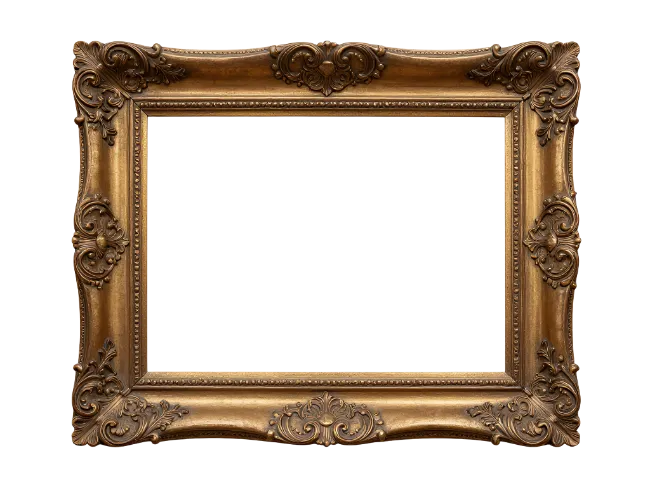 Ornate Antique Gold Picture Frame