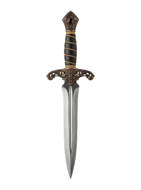 Ornate Fantasy Dagger with Jewel Accents