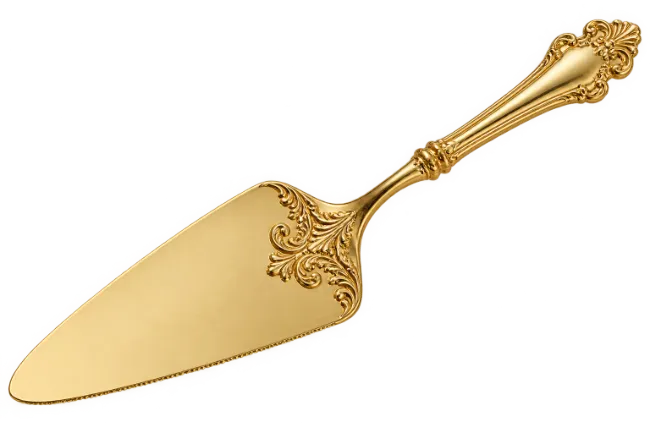 Ornate Gold Cake Server