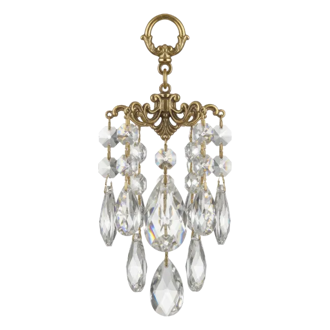 Ornate Gold Chandelier Crystal Pendant