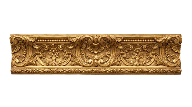 Ornate Gold Decorative Architectural Molding Trim