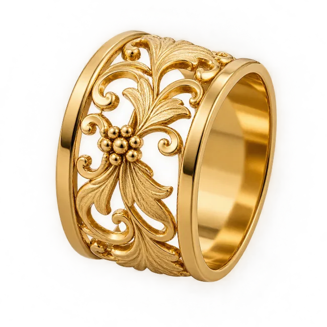 Ornate Gold Filigree Ring