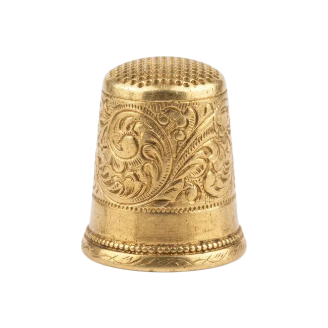 Ornate Gold Sewing Thimble