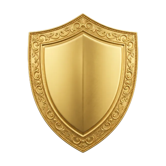 Ornate Gold Shield