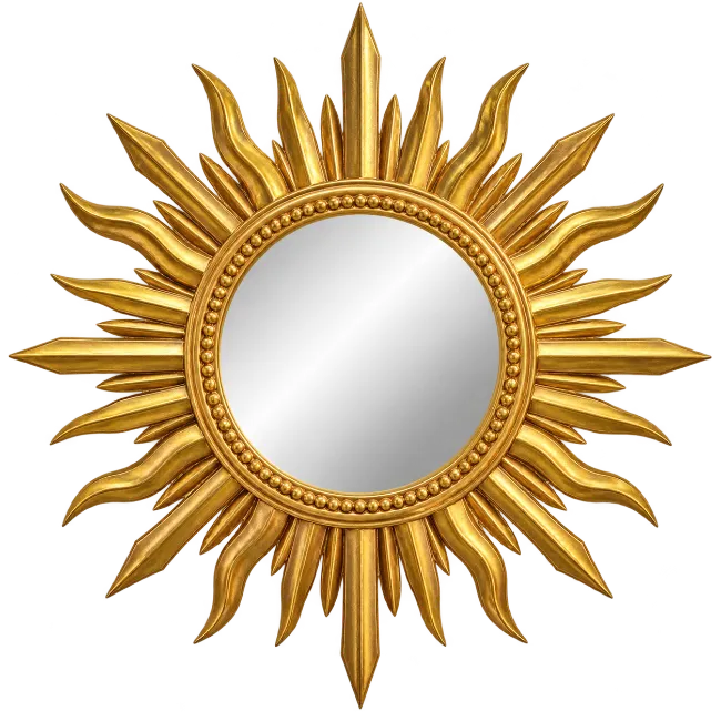 Ornate Gold Sunburst Mirror