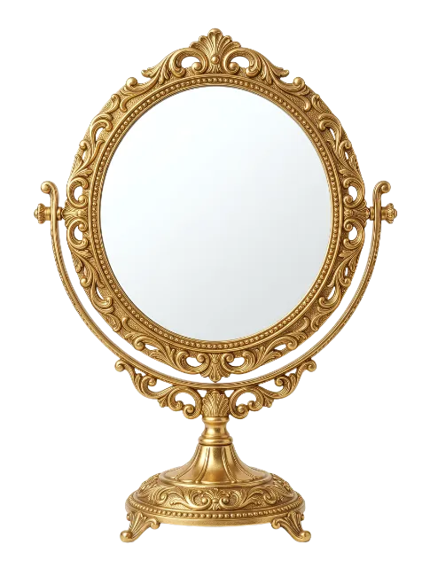 Ornate Gold Vanity Mirror