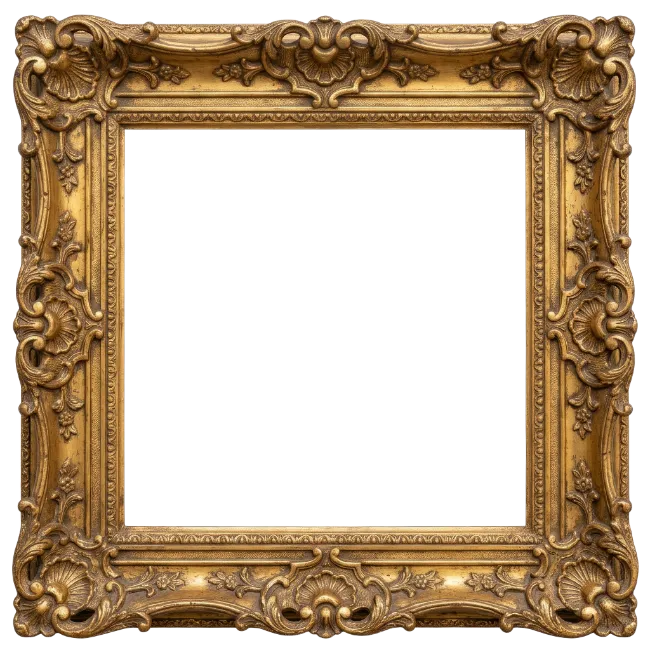 Ornate Gold Vintage Picture Frame