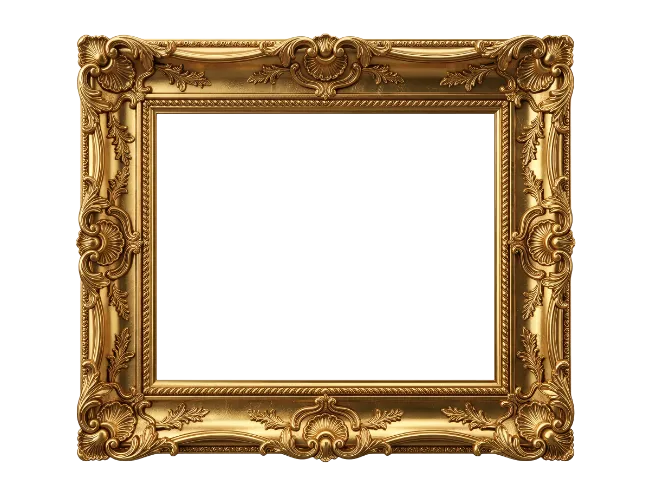 Ornate Golden Baroque Picture Frame